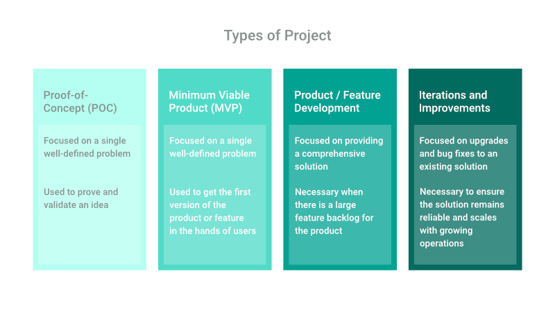 Types of software development project